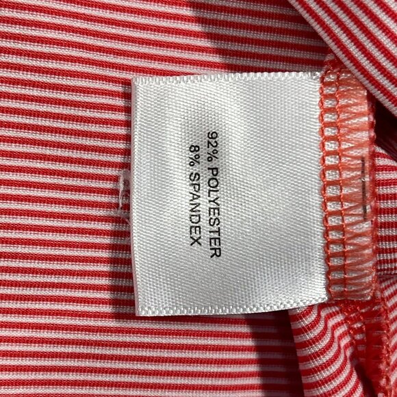 Peter Millar Summer Comfort Mens XL Red & White Striped Golf Polo Shirt - Picture 4 of 8